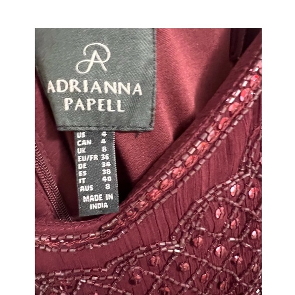 Adrianna Papell Beaded Chiffon Gown - Picture 5 of 7